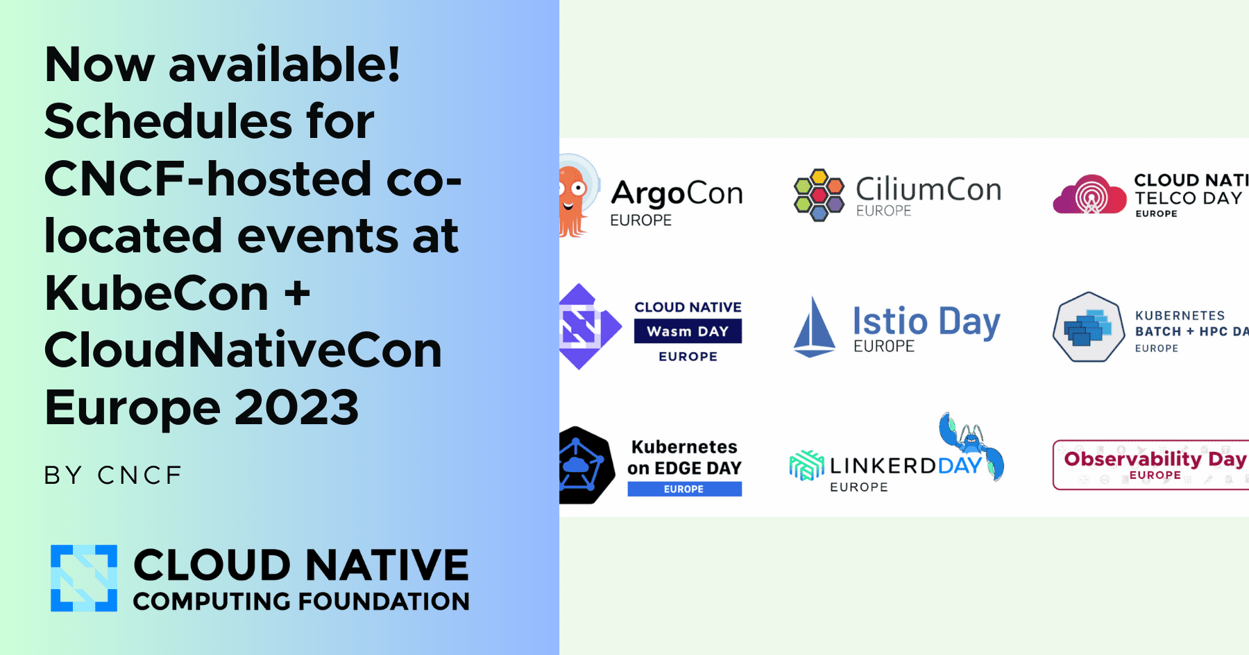 Schedules are now available for CNCFhosted colocated events at