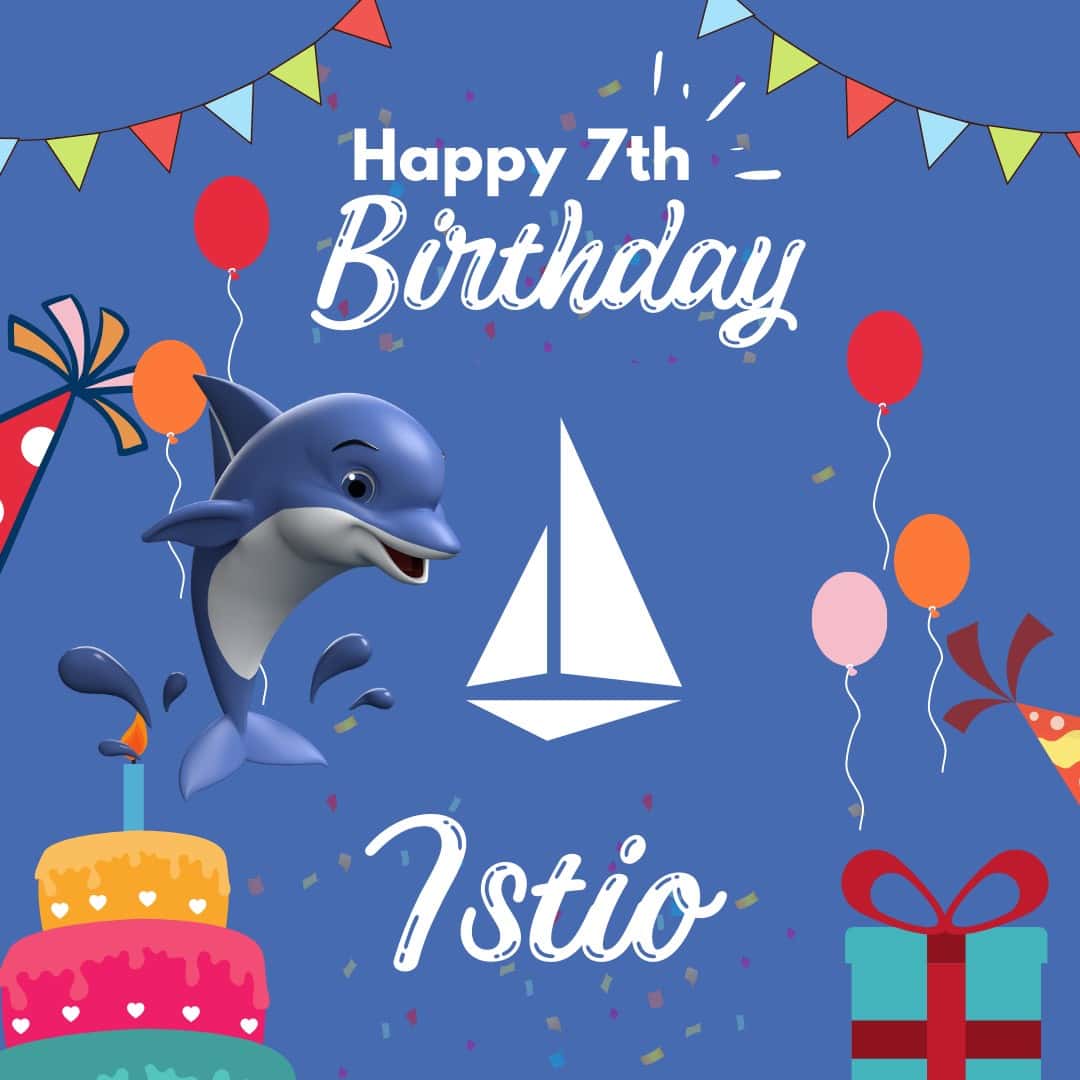 Happy 7th birthday, Istio banner