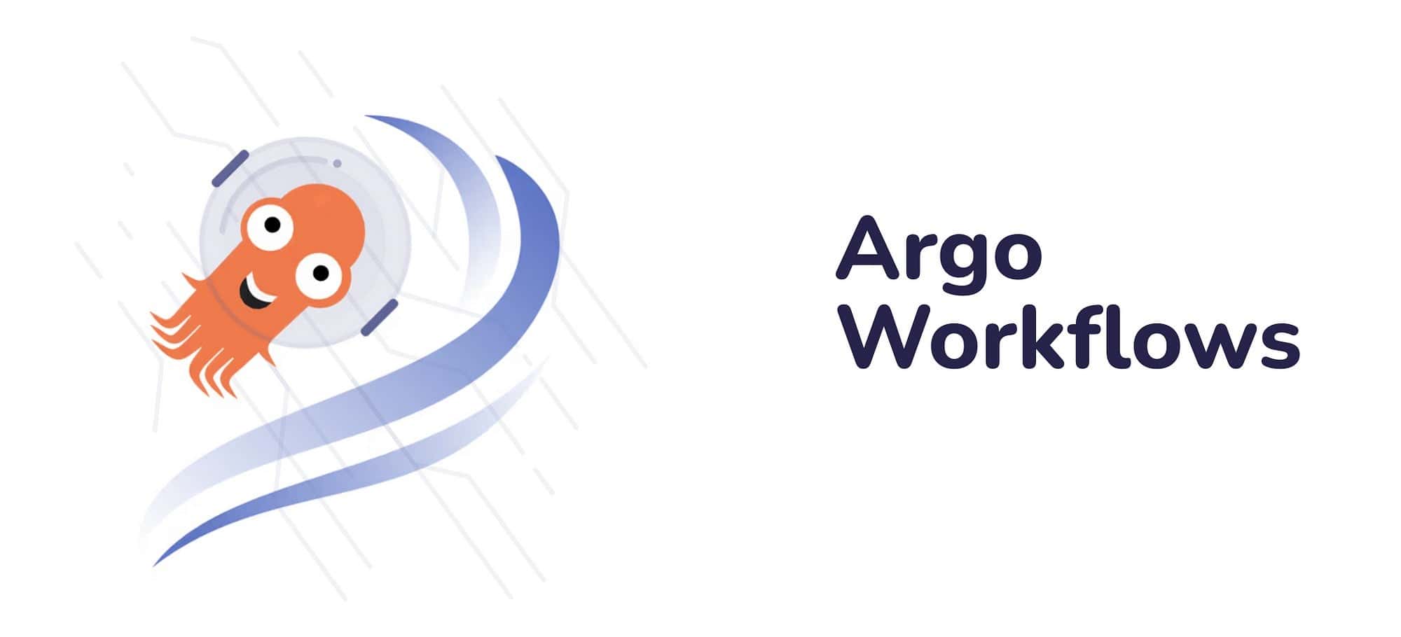 Argo Workflows with Argo mascot flowing